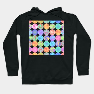 Watercolor brush strokes in geometric circles Hoodie